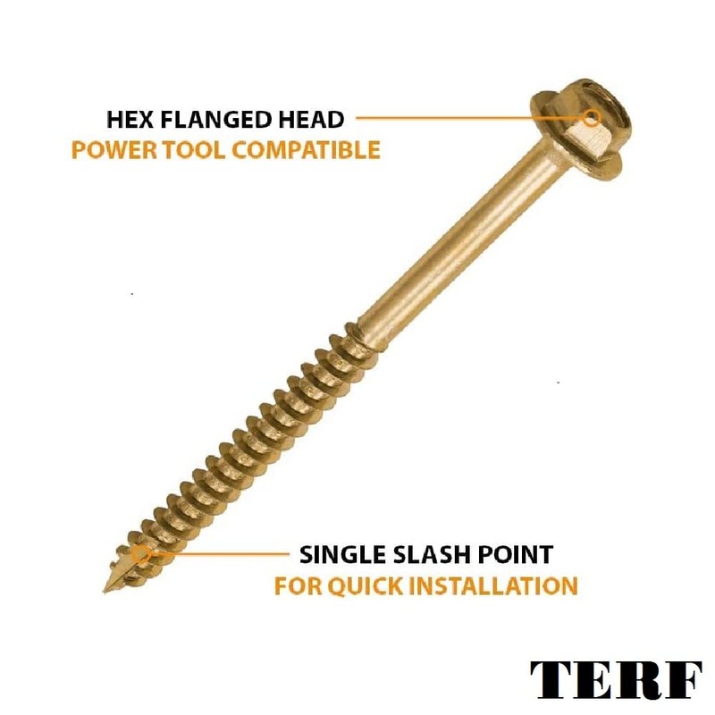 TERF® 10.0 X 130mm Advanced Turbo Coach Screws 10.0 X