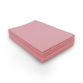 TIDI 917466 Choice Dental Bib, Pink (Mauve), 3 Layers, 13” W x 18” L (Pack of 500)―Disposable Dental Bibs―Embossed―2-Ply Tissue―Poly Back To Help Prevent Leak-Through―Nail Towels―Tattoo Bibs