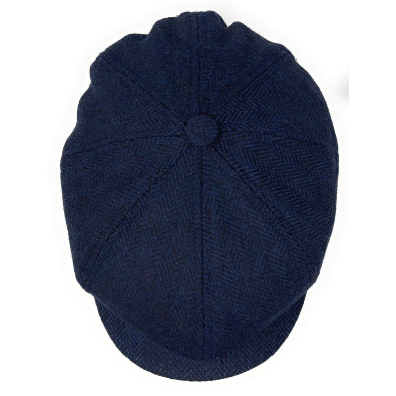 WEROR WEROR-320.1 Men's Flat Cap Herringbone, navy