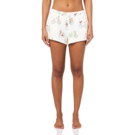 P.J. Salvage Women's Loungewear Floral Market Short, Ivory, Small
