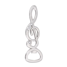 Bottle Opener Treble Clef with Rhinestones - Great Gift for Musicians