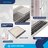 Aluminum 4-Way Vent Cover: Adjustable Curved Blade Air Supply Diffuser-