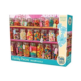 Cobble Hill 350 Piece Puzzle - Candy Counter FAMILY Pieces (Small, Medium and Large Pieces)