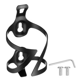 sourcing map Bike Water Bottle Holder Lightweight Alloy Bicycle Bottle Cages Cycling Cup Holder with Screws for MTB Mountain Road Gravel, Black