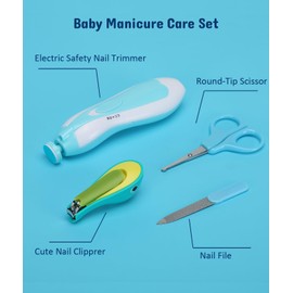 Baby Healthcare and Grooming Kit, Electric Safety Nail Trimmer Baby Nursery Kit, Newborn Care Kits with Hair Brush Comb for Newborn Infant Toddlers Baby Boys Girls Kids, Baby Shower Gifts