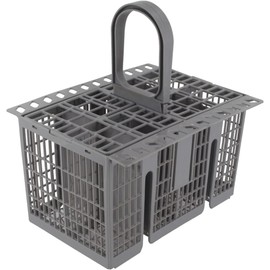 QUAILITAS Dishwasher Cutlery Basket [Grey] – Replacement Cutlery Basket for Dishwasher with Handle, Compatible with Indesit, Hotpoint FDF, FDL, LBF, LKF, LFT, LFSA Series – Kitchen Appliances