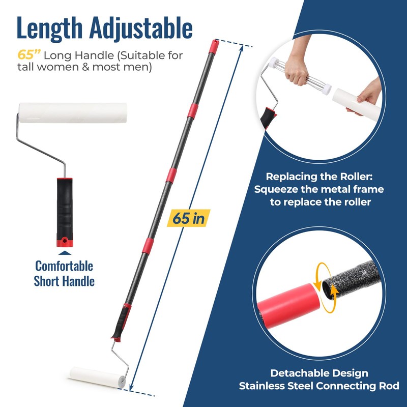 Lint Rollers for Pet Hair Extra Sticky, 9.45" Wide Large