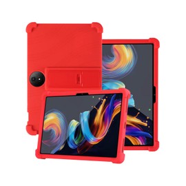 Tablet Case for TCL Nxtpaper 11 Plus, Soft Silicone Case with Adjustable Stand, Shockproof Protective Cover for TCL Nxtpaper 11 Plus 11.5 inch. (Red)