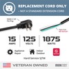 Iron Forge Cable Flat Plug 14 Gauge Power Cord Replacement