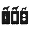 SWEN Products Labrador Metal Wall Plate Cover (Single Switch, Black)