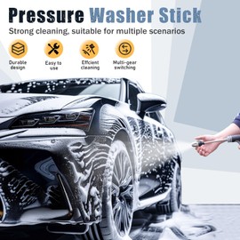 Water blitz Pressure Washe, waterblitz high pressure water gun, with Portable Washer for Car, Floor, Wall Cleaning, garden,Water Blitz with 360° Rotating Nozzle & 3 Spray Modes