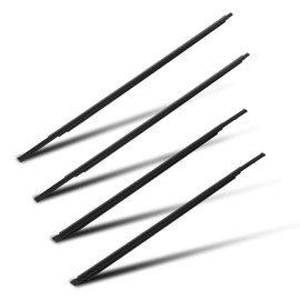 ROADFAR Window Molding Trim 4PCS Compatible with 2007-2016 For Toyota Yaris Sedan 4-Door - Outer Replacement for 68160-52150,68180-52130,68210-52150,68230-52130 - Weatherstrip Window Seal