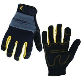 RAMHORN SAFETY Ultra Lightweight Work Gloves, Men Utility Multifunctional Mechanic Working Gloves Touch Screen, Flexible, Breathable, Wear-Resistant Gloves (YELLOW, M)