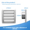 Ventilation Grille Stainless Steel 120 mm Backflow Flap with Moving
