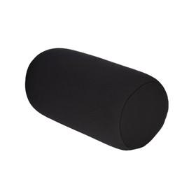 SEAFRONT Microbead Roll Neck Pillow Back Head Lumbar Support Cervical Spine Cylindrical Pillow Sleeping Pillow Home Seat Cushion (Black)