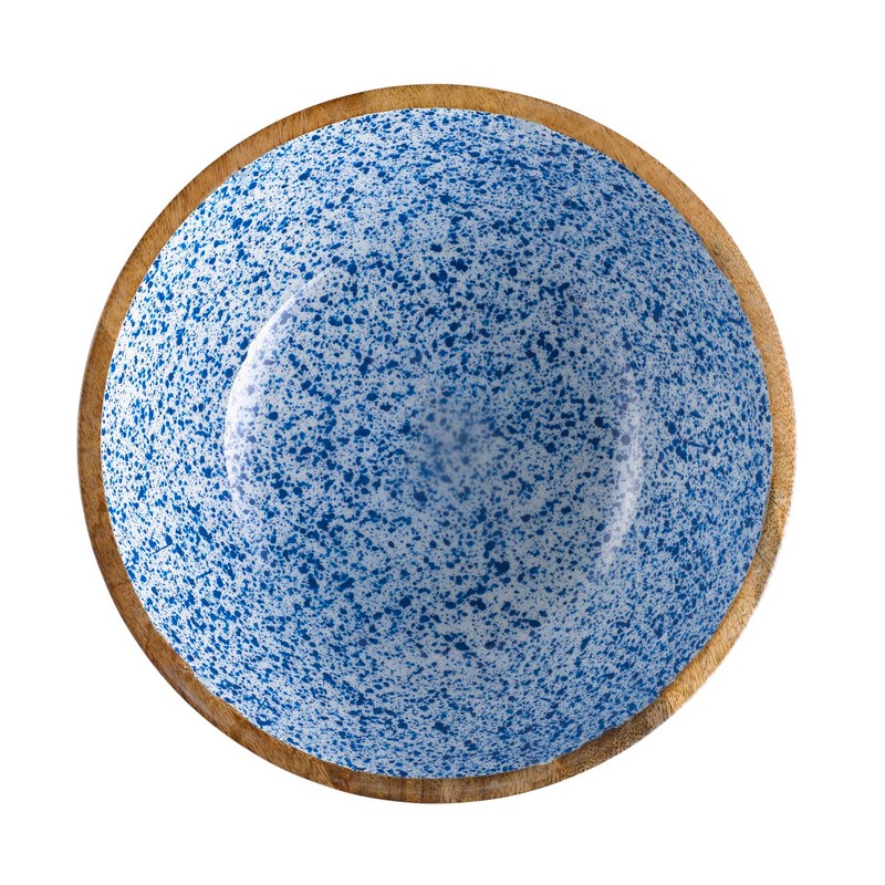 APS 1054 Mango Wood Bowl with Epoxy Resin Coating Inside,