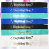 Generic Birthday Boy Sash Black, Silver Foil Letter Birthday Sash