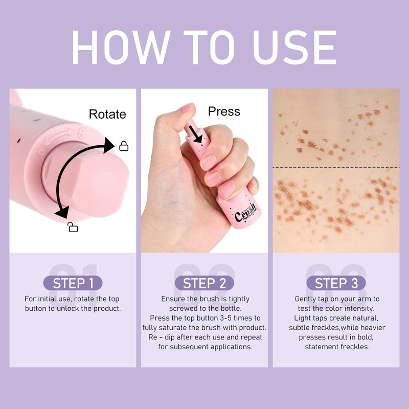 KYDA Freckle Stamp Pen, Liquid Freckle Makeup Pen, Waterproof, Sweat-Proof,