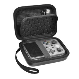 Hard Carrying Case for Mini Plus RG35XX RG353V RGB20S Handheld Game Console, Storage Holder EVA Bag for 3.5 inch，Portable Game Console Accessories All in One Travel Storage Case 3.5 inch（negro Case）