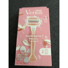 Gillette Venus Comfortglide White Tea Women's Razor Handle + 2 Cartridge Refills