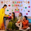 Konsait 56 Pieces Diwali Decorations Set, 3D Diya Lamp Happy