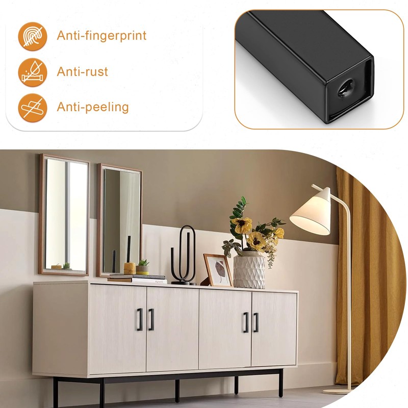 Probrico Cabinet Handles Stainless Steel Kitchen Drawer Pulls Square Bar