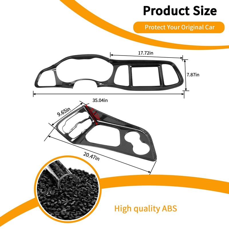 Hoolcar Center Console Dashboard Navigation Panel Trim Gear Shift Cover