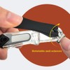Black 2in1 Grip 360 Rotary Fingernails Toenails Nail Clippers for