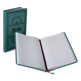Boorum & Pease 66 Series Account Books, Record Ruling, 300 Pages, 12-1/8ʺ x 7-5/8ʺ, Blue (66-300-R)
