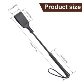 YUQGAOP 18 Inch Horse Whip, Premium Riding Crop Horse Whip for Equestrian Sports,Black, with Non-Slip Handles