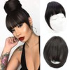 Clip in Bangs Real Human Hair Flat Bangs Remy Fringe