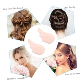 Baluue 1 Pair Angel Wings Hairpin Hair Accessories Wings Hair Clips Hairpin Adornment Cartoon Hair Clips Hair Barrettes for Hair Accessory for Women Cute Hair Clips Fabric Pink