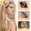 mtuihfo 3 Pieces Crochet Hair Bandana for Women, Boho Floral