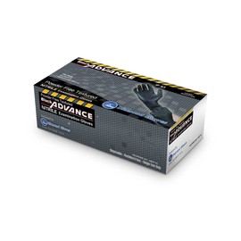 Black Advance Nitrile Examination Powder Free Gloves, Black, 6.3 mil, Heavy Duty, Medical Grade, 1000pcs/case, Case of 10 Boxes, 100/box by Diamond Gloves