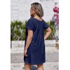 Alaster Women's 2023 Casual Loose Summer Dress Navy Blue Petite