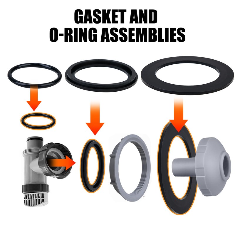 25076RP Pool Plunger Valve Gasket Washer and Ring Kit, Replacement