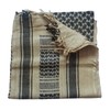 100% Cotton Beige Khaki Sand and Black Shemagh Scarf Arab