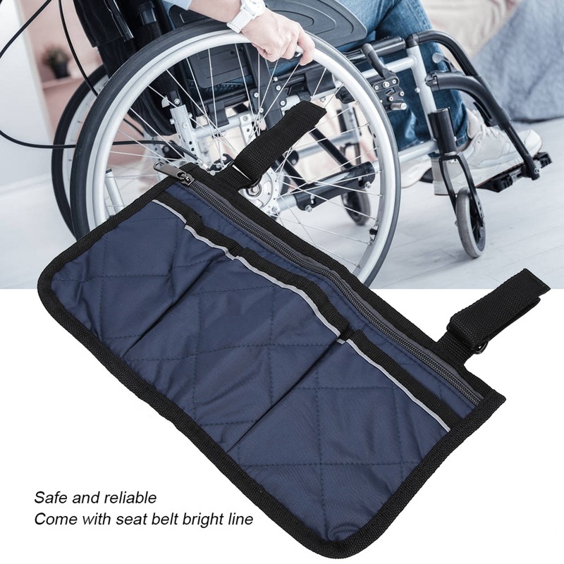 Wheelchair Bag Pouch Pockets Large Capacity Hanging Bag Storage Organizer