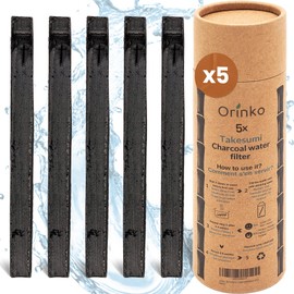 Binchotan Bio x5 Bamboo Takesumi Activated Carbon for Water Purification – Ecological and Sustainable Filtration – Pack of 5 Takesumi Sticks