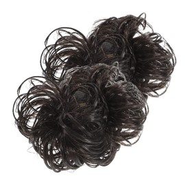 Ipetboom 2pcs Large Hairpin Hair Extensions for Women Curly Bun Hair Clip Wavy Bun Ponytail Extension