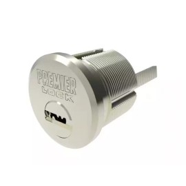 Premier Lock 1-1/8 in. Premier Lock High Security Rim Mortise Cylinder Satin Nickel 5 Key New