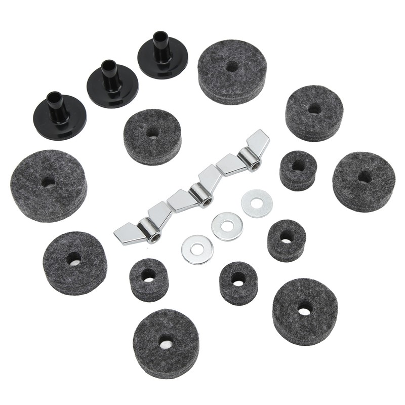21Pcs Cymbal Replacement Accessories Felts Sleeves Wing Nuts Washers for