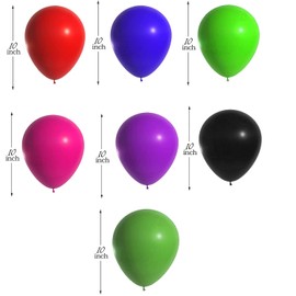 10 inch Multi-Color Balloons Colorful Round Party Balloons for Birthday Party Wedding Anniversary Baby Shower Festival Decoration Supplies Pack of 25