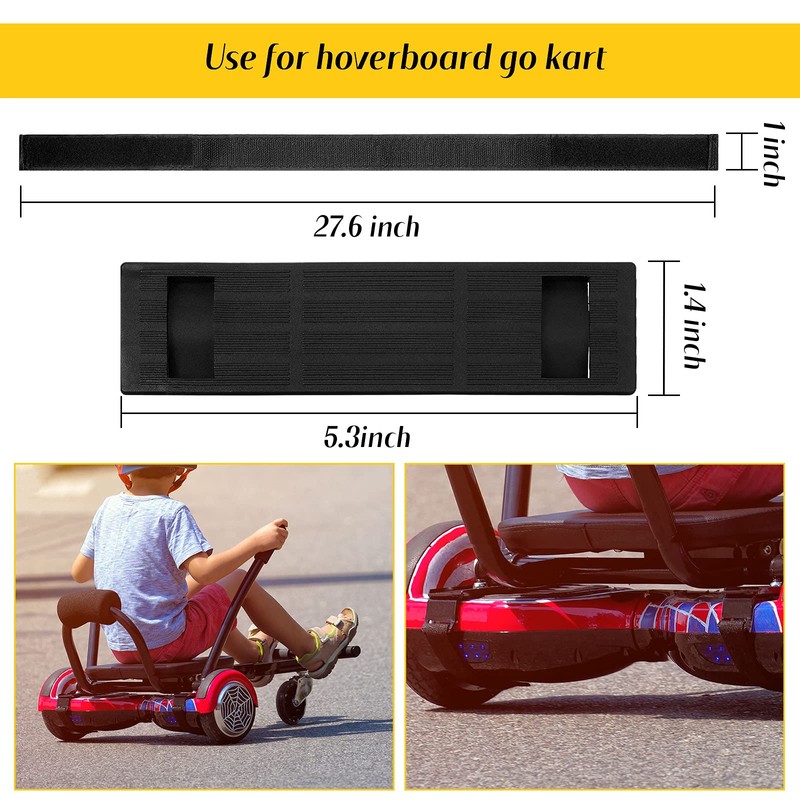 12 Pieces Adjustable Hoverboard Straps and Strap Protector Velcro Fastening