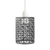 LEDSone Industrial Style Brushed Silver Metal Cage Lampshade – Easy