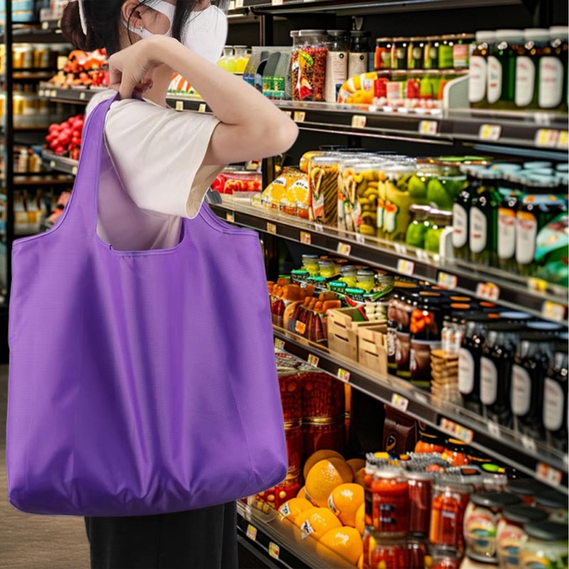 Tandoler Washable Large Foldable Shopping Bag, Waterproof Reusable Grocery Bag