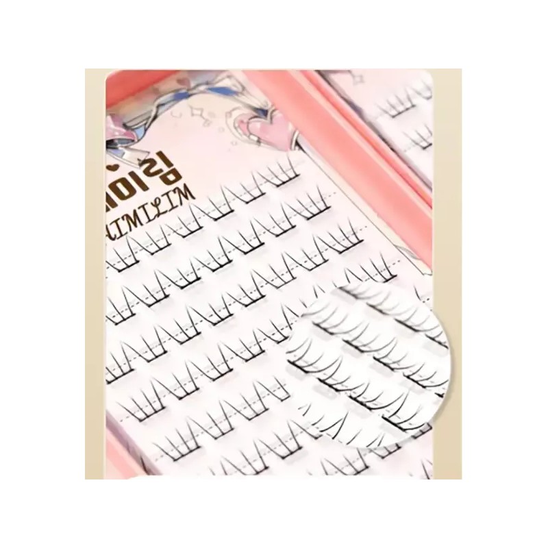 Aimilim 애미림 20줄 대용량 풀없이 초경량 가닥 인조 속눈썹 집게