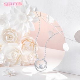 YUIITU Women's Necklace, High Quality Zirconia, Horseshoe Necklace, 925 Silver, Hypoallergenic, Simple, Necklace, Jewelry, Gift, Christmas, Birthday, Anniversary, Mother's Day