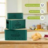 Dekosilave Kitchen Vegetable Storage Set of 3, Metal Onion Garlic