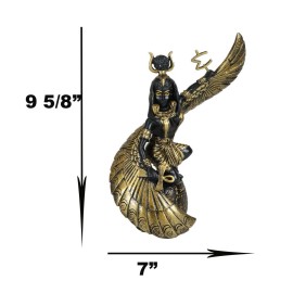 Ebros Gift Egyptian Goddess Mother Isis Ra Holding Ankh Decorative Figurine 9" H